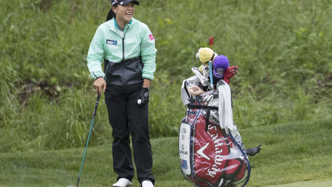 Lydia Ko on the green at an LPGA event